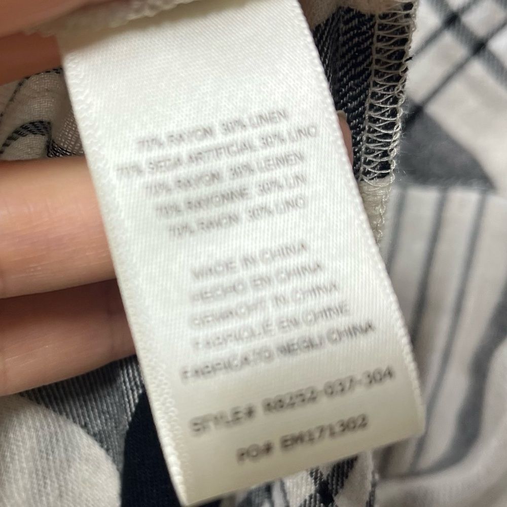 Anthropologie Cloth & Stone Hannah Midi Shirtdress in Black and White XS NWT - Picture 9 of 15